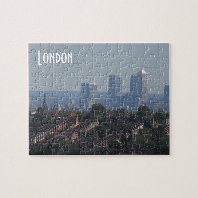 London Cityscape - Canary Wharf photo Jigsaw Puzzle (Horizontal)