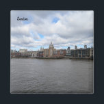 London Cityscape Magnet<br><div class="desc">Cityscape of London over River Thames. Dome of Saint Paul's Cathedral in the middle.</div>