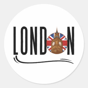 London  classic round sticker