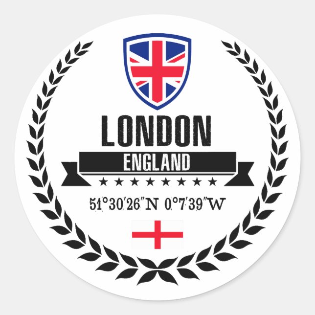 London Classic Round Sticker (Front)