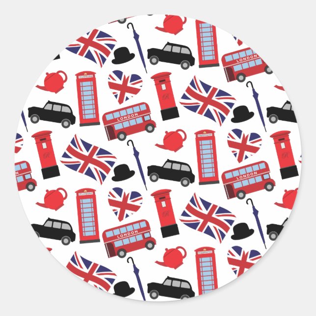 London Classic Round Sticker (Front)
