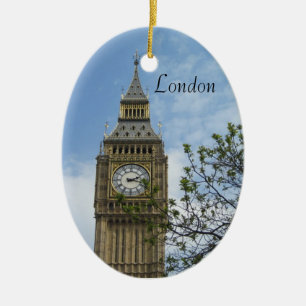London Clock Tower Ceramic Tree Decoration