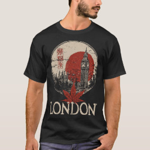 London Clock Tower Distressed Thames Parliament Ar T-Shirt