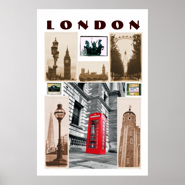 LONDON Collage Poster (Front)