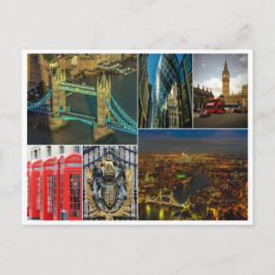 london collage uk city travel cityscape postcard