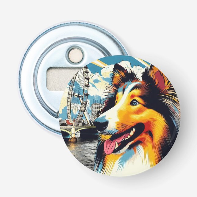 London Collie Bottle Opener (Front)
