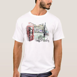 London Coloured  Sketch T-Shirt