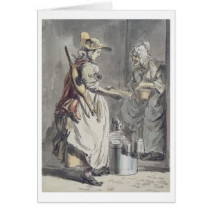 London Cries: A Milkmaid, c.1759 (pen & ink brush,