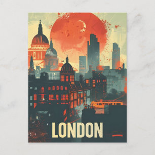London Dark Vintage Art Postcard
