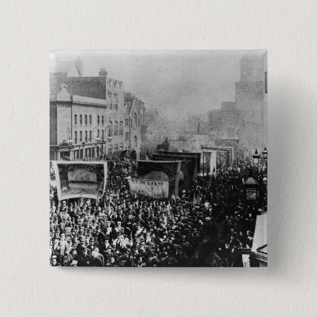 London Dock Strike, 1889 15 Cm Square Badge (Front)
