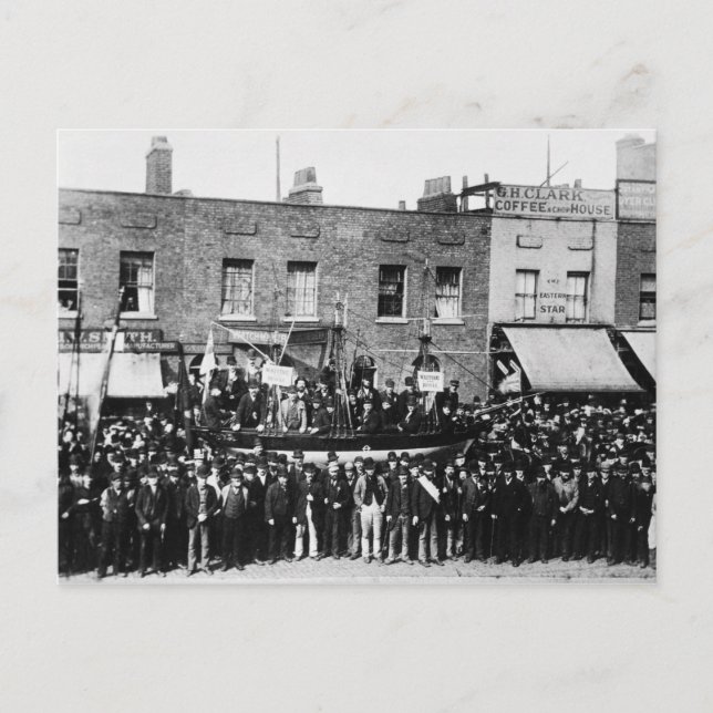 London Dock Strike, 1889 Postcard (Front)