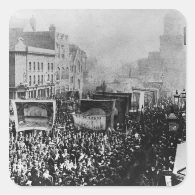 London Dock Strike, 1889 Square Sticker (Front)