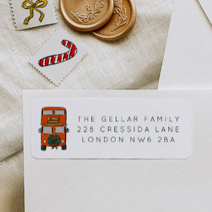 London Double Decker Bus Christmas Return Address