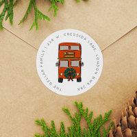 London Double Decker Bus Christmas Return Address