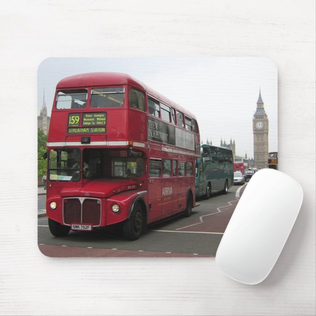 London Double-decker Bus Mouse Mat (With Mouse)