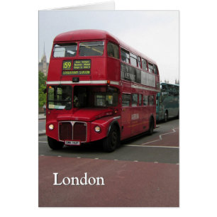 London Double-decker Bus Note Card