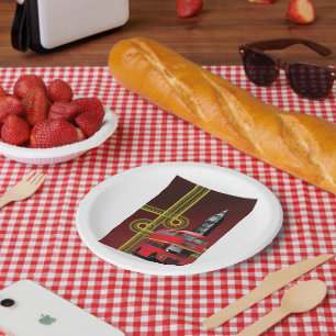 London Double Decker Bus Paper Plates