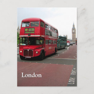 London Double-decker Bus Personalised Postcard