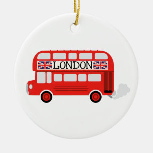 London Double Decker Ceramic Tree Decoration