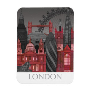 London Elevations by Night - Red Magnet