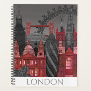 London Elevations by Night - Red Planner