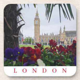 London Elizabeth Tower view coasters
