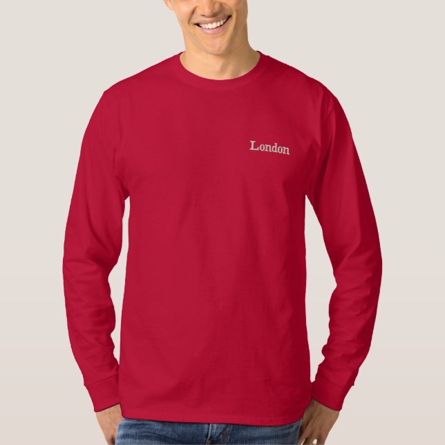 London Embroidered Long Sleeve T-Shirt (Front)