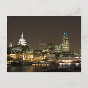 London, England at Night Postcard