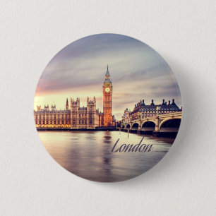 London England Big Ben 6 Cm Round Badge