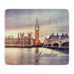 London England Big Ben Cutting Board