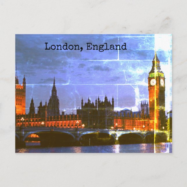 London, England, Big Ben, Parliament. Personalised Postcard (Front)
