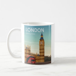 London England Big Ben Vintage Travel Coffee Mug