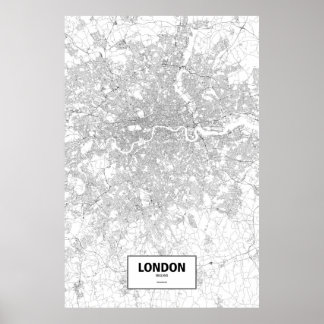 London, England (black on white) Poster