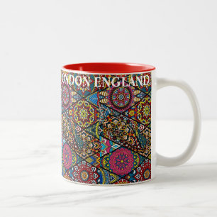 LONDON ENGLAND BY OLUREMI MOJISOLA GBADAMOSI Two-Tone COFFEE MUG