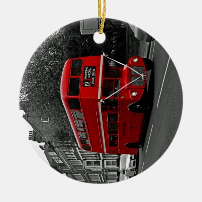 London England Ceramic Tree Decoration (Front)