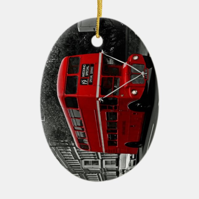 London England Ceramic Tree Decoration (Front)