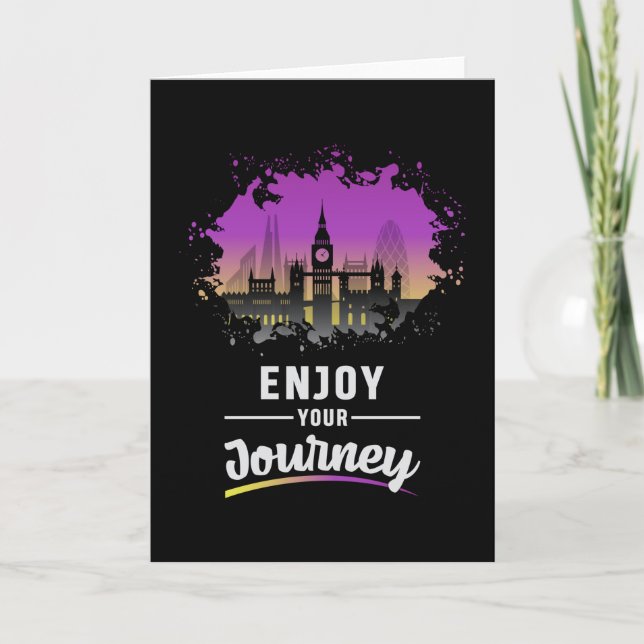 London England City Cityscape Skyline Funny Gift Card (Front)