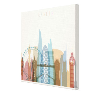 London, England   City Skyline Canvas Print