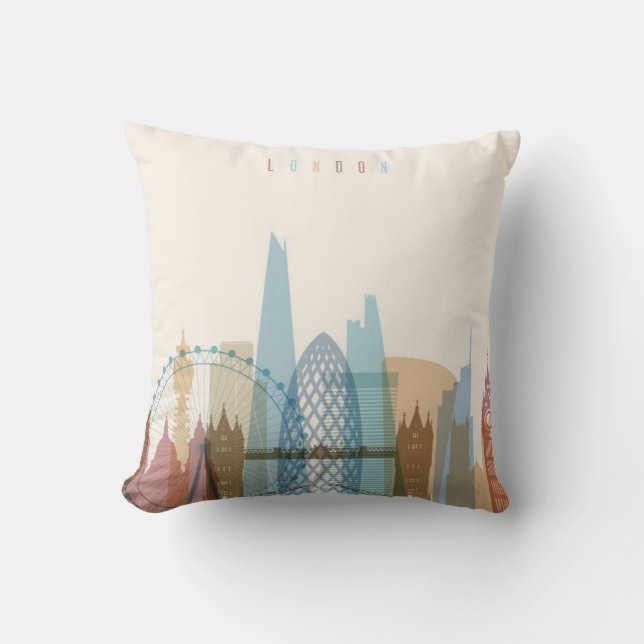 London, England | City Skyline Cushion (Front)