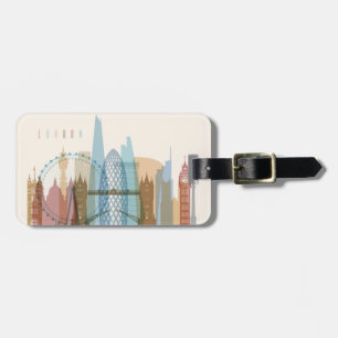 London, England   City Skyline Luggage Tag