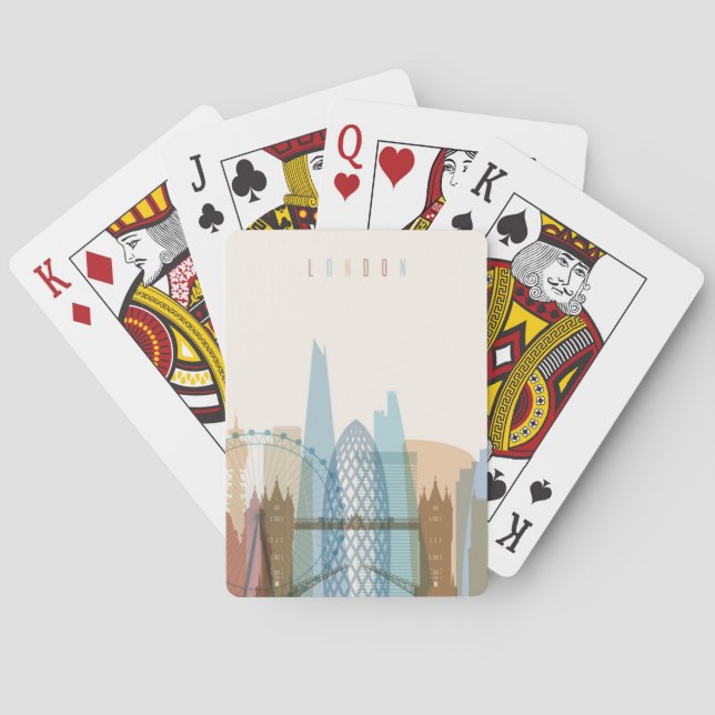 London, England | City Skyline Playing Cards (Back)