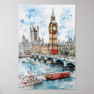 London England Famous Travel Place Poster