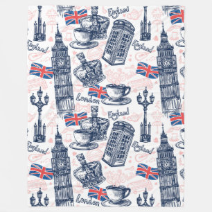 London, England Fleece Blanket