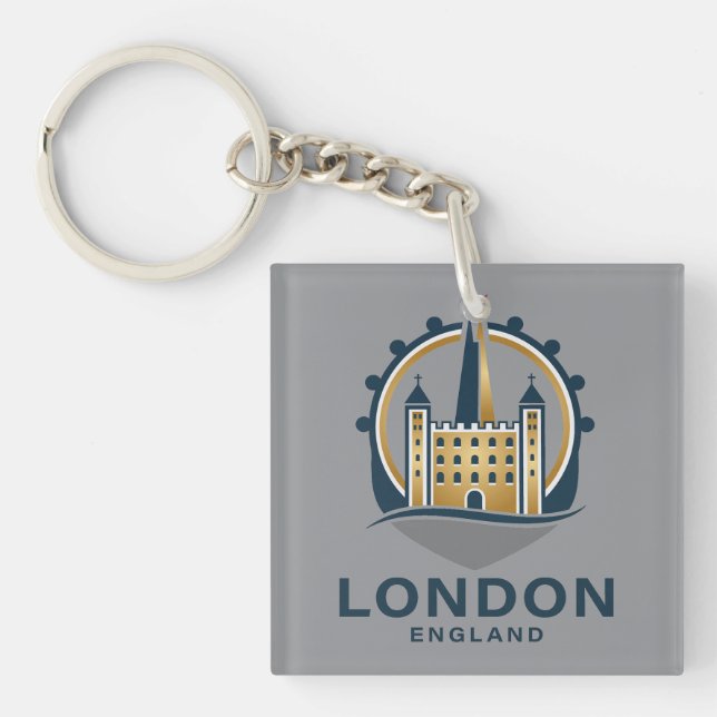 London England Great Britain Key Ring (Front)