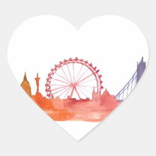 London England Heart Sticker