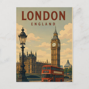 London England Historic Landmarks River Travel 🏛️ Postcard