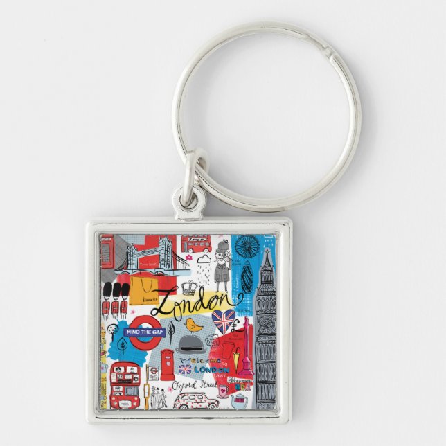 London, England Key Ring (Front)