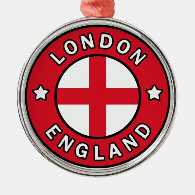 London England Metal Tree Decoration (Front)