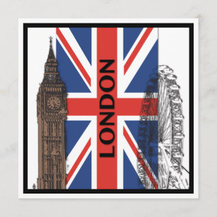 London, England party invitations