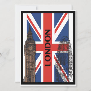 London, England party invitations